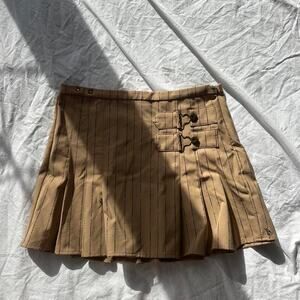 Iamgia tan pleated mini skirt